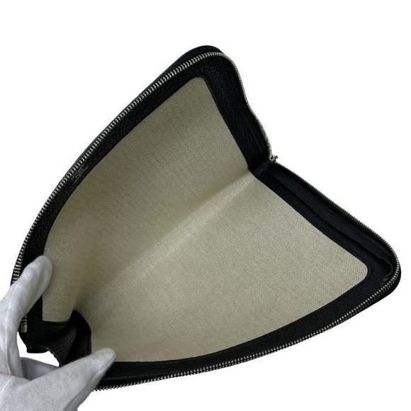 HERMES Zip Tablet Taurillon Clemence T Clutch Bag Leather Case Noir Black - Picture 10 of 12